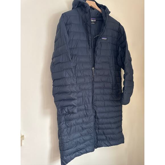 Patagonia Women's Recycled Down Sweater Parka Coat in Blue, Size Large - Picture 6 of 9